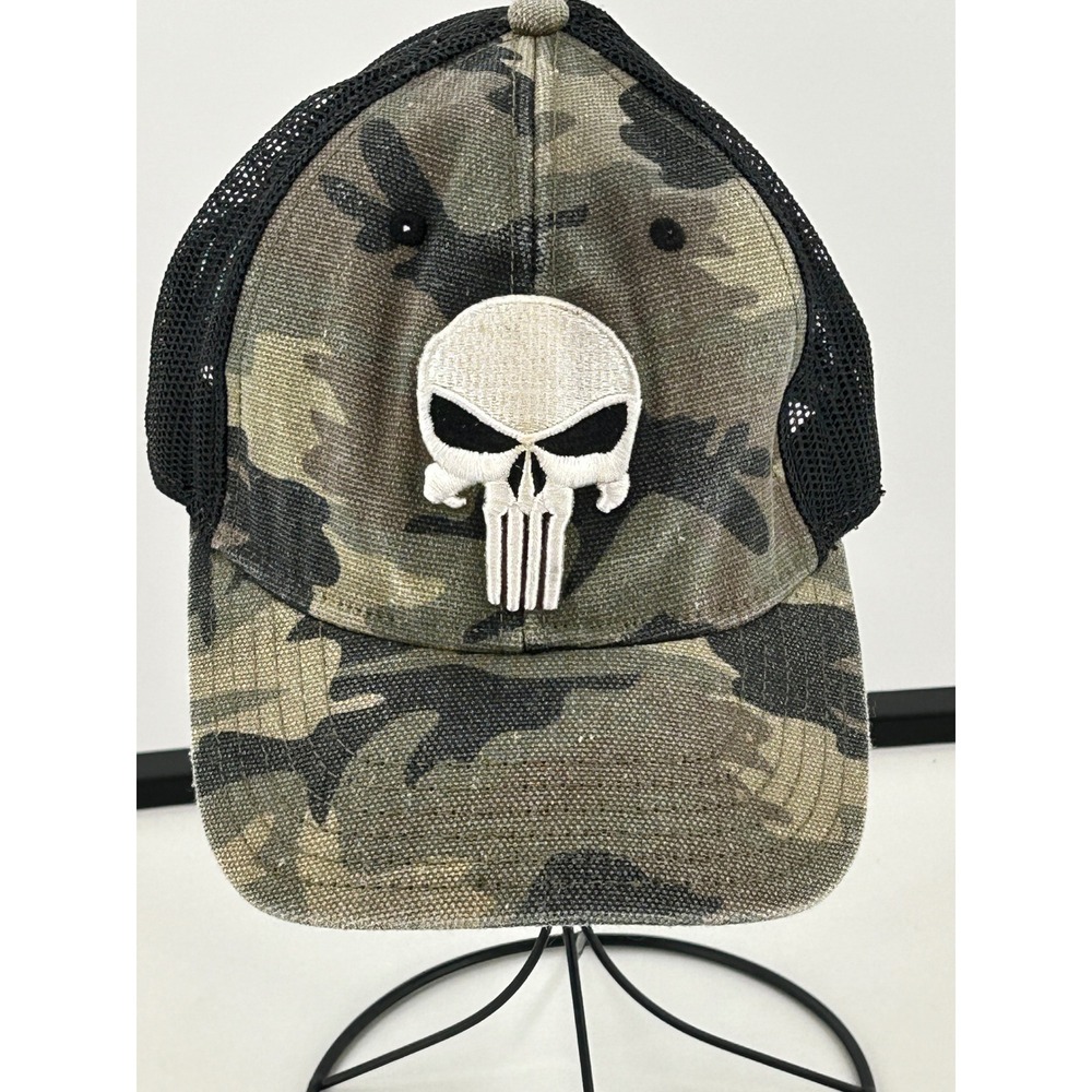 Marvel Punisher Skull Camp Trucker Hat Mesh napack Tactical Y2K Streetwear‎